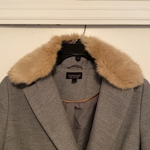 Topshop grey coat NWOT - Picture 6 of 7